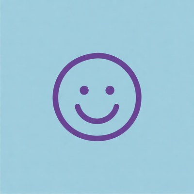 Purple Smiley Face Icon