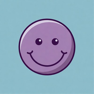 Purple Smiley Face Emoticon