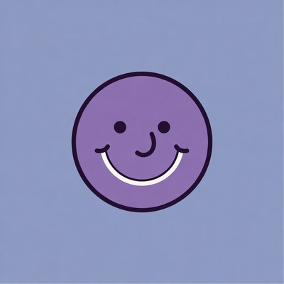 Purple Smiley Face Icon