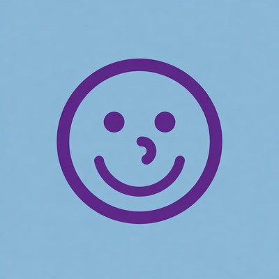 Purple Smiley Face Icon