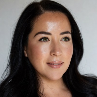 Beautiful woman with green eyes