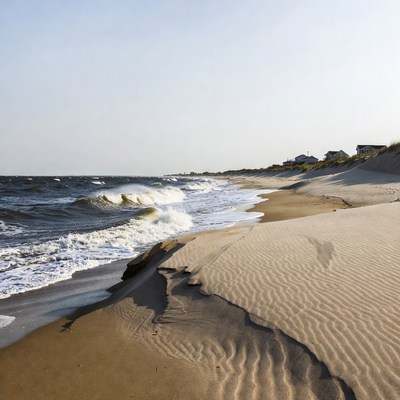 Ocean Waves Crashing on Sandy Beach