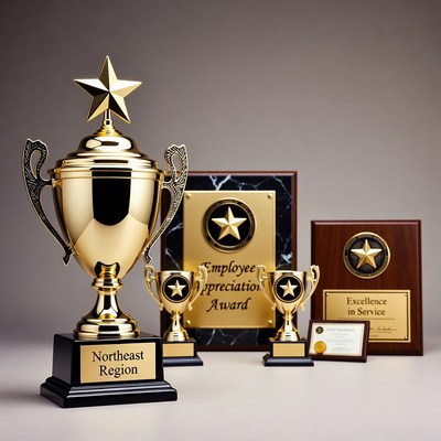 Gold Employee Appreciation Trophies