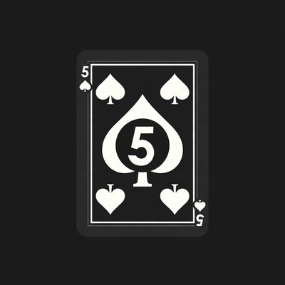 Five of Spades Playing Card