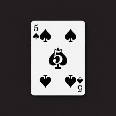 Five of Spades Playing Card