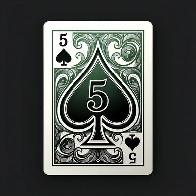 Five of Spades Playing Card