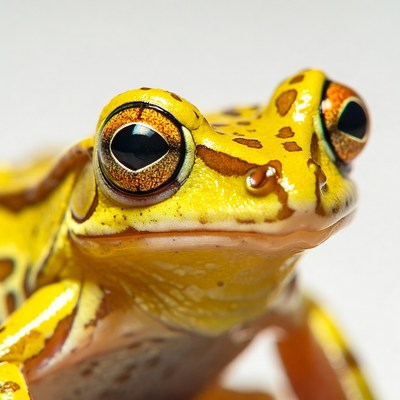 Close-up yellow tree frog