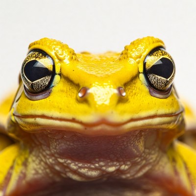 Close-up yellow tree frog