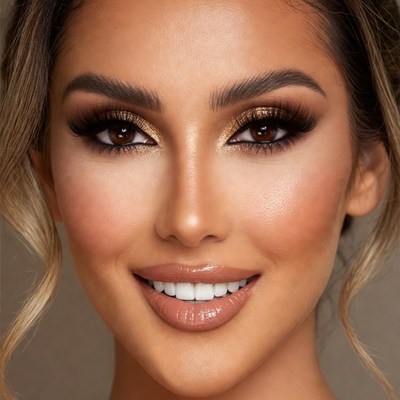 Beautiful woman with glamorous makeup