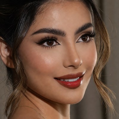 Beautiful woman smiling close-up