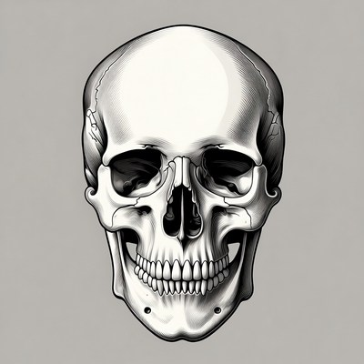 Human Skull Illustration