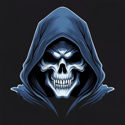 Skull in Hooded Cloak