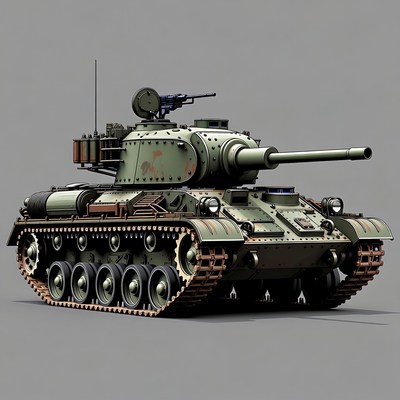 Soviet T-34 Tank 3D Render