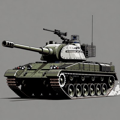Green Military Tank Illustration
