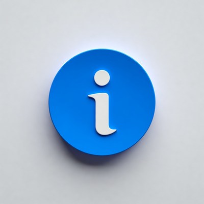 Blue 3D Information Icon