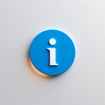 Blue 3D Information Icon