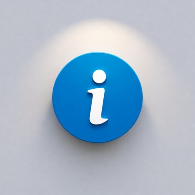 Blue 3D Information Icon