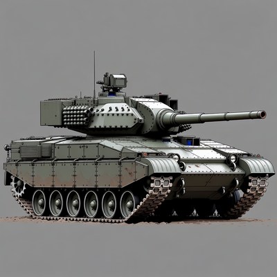 Modern Military Tank 3D Render