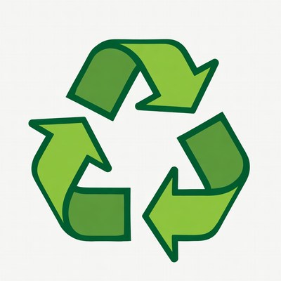 Green Recycling Symbol Icon