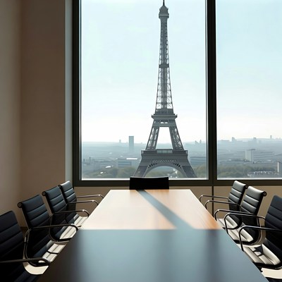 Conference Room View of Eiffel Tower