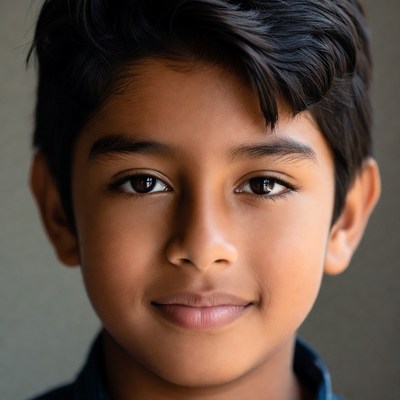 Young Indian boy smiling portrait