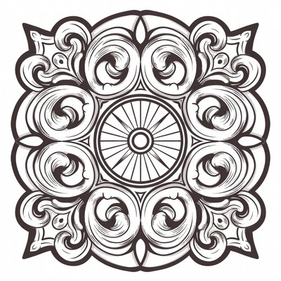 Ornate Black Mandala Design