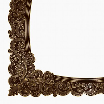 Ornate Golden Frame Border