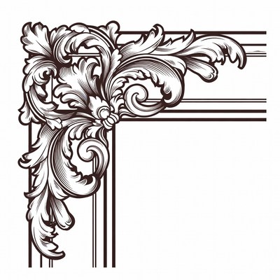 Ornate Victorian Corner Frame