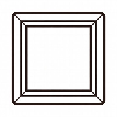 Black Outline Square Frame