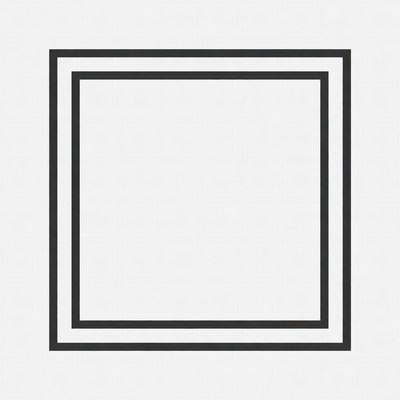 Double Black Outline Square Frame