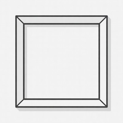 Empty White Picture Frame