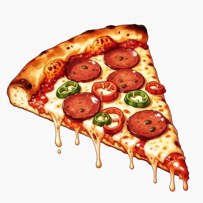 Pepperoni Jalapeno Pizza Slice