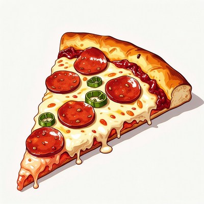 Pepperoni Jalapeno Pizza Slice