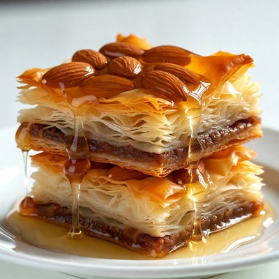 Baklava with Almonds and Honey