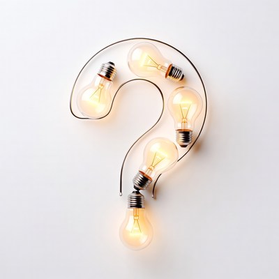 Light Bulbs Forming Question Mark