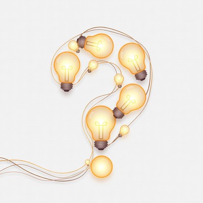 Lightbulbs Forming Question Mark