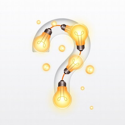 Lightbulb Question Mark Illustration