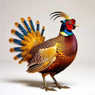 Colorful Golden Pheasant Standing