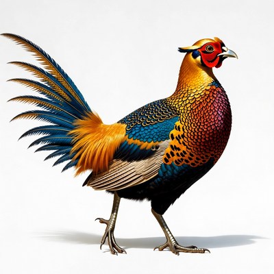 Colorful Golden Pheasant Standing