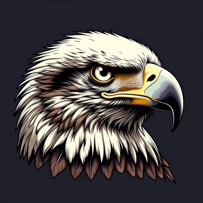 Bald Eagle Head Illustration