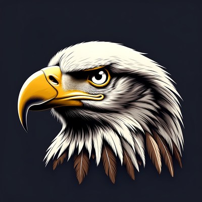Bald Eagle Head Illustration