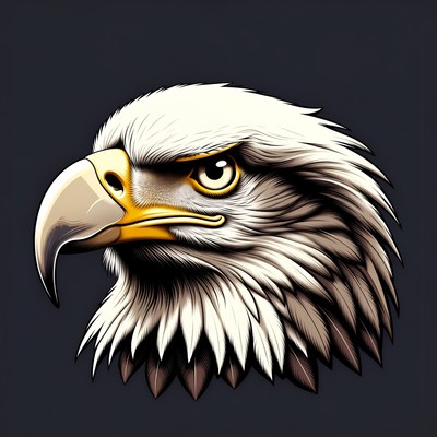 Bald Eagle Head Illustration