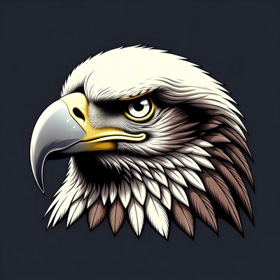 Bald Eagle Head Illustration