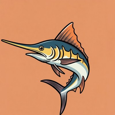 Blue Marlin Illustration