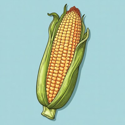 Corn cob illustration
