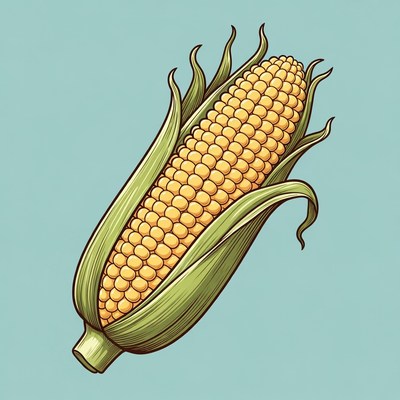 Corn cob illustration
