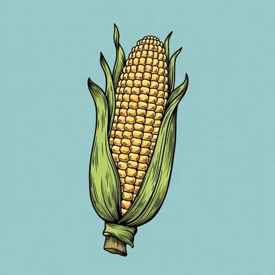 Corn cob illustration
