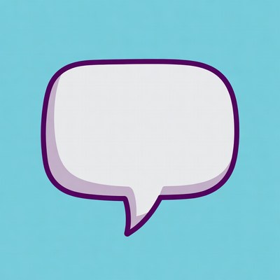 Blank speech bubble illustration