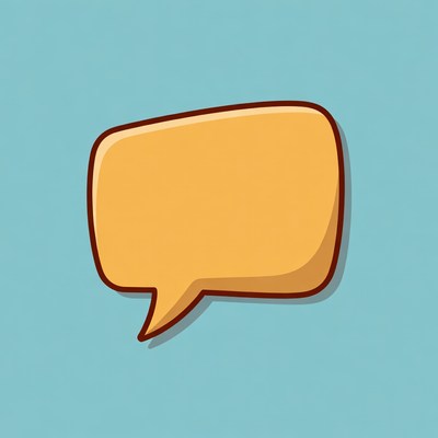 Blank Orange Speech Bubble