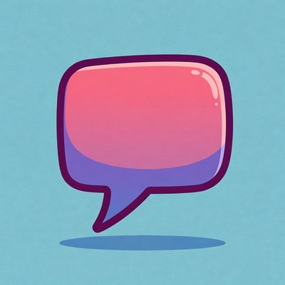 Pink Speech Bubble Illustration